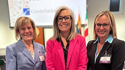 President Kate Smith, Governor Katie Hobbs, Jen Sydow-Madoski 