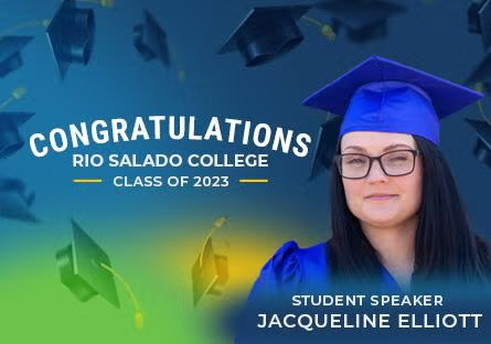 Jackie Elliott with words Congratulations Rio Salado Graduates