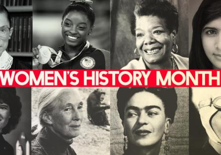 collage of notable women in history