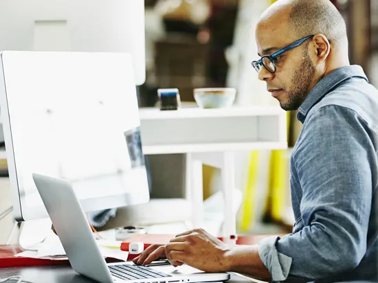 Man with laptop